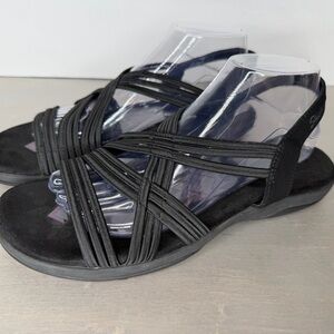 Skechers  Women's  Sz  10 Reggae Slim Simply Stretch Sandal Black